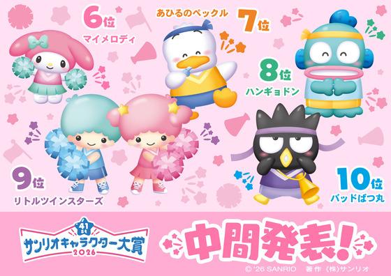「サンリオキャラクター大賞」2026年の中間発表 (3)