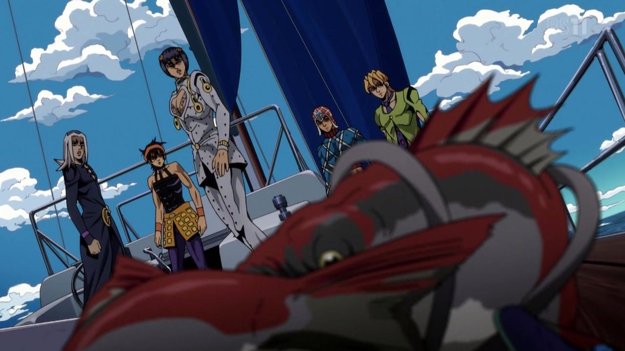 ジョジョの奇妙な冒険 5部 7話感想 期待以上のギャングダンスと拷問をしっかり丁寧に描く心意気 ミスタのスタンド セックス ピストルズ登場 画像 黄金の風 ポンポコにゅーす ファン特化型アニメ感想サイト