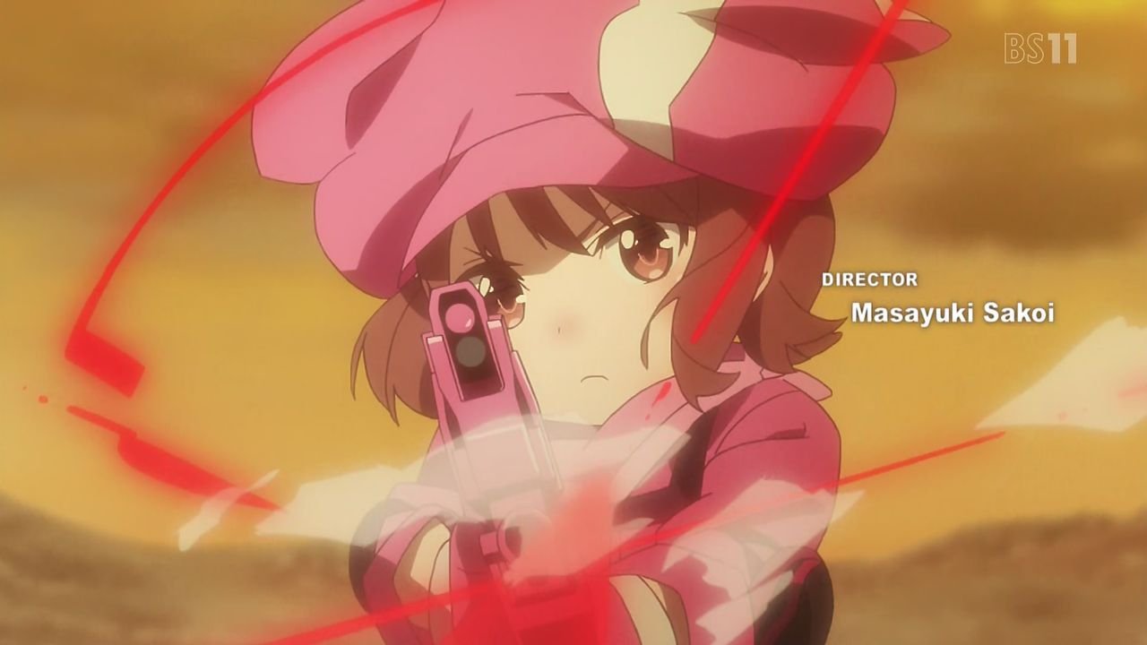 Sao オルタナティブ ガンゲイル オンライン 1話感想 小さいピンクの娘さん リアルの姿はお姉さん 可愛く速く銃を抱えて駆け回る 画像 管理人コメント ポンポコにゅーす ファン特化型アニメ感想サイト