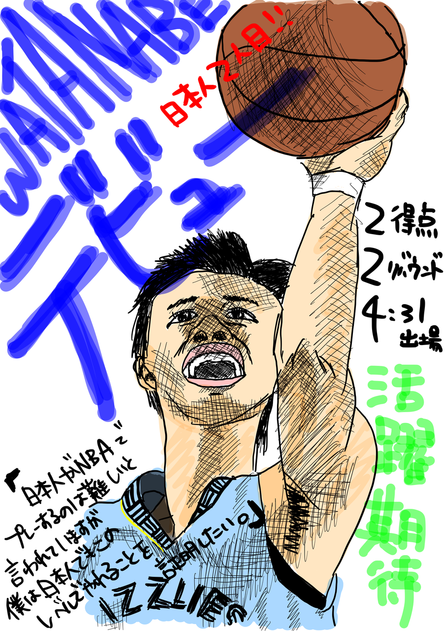 4コマ 日本人2人目のnba選手誕生 バスケットボールをさらに好きになる 4コマ 日本人2人目のnba選手誕生 バスケットボールをさらに好きになる