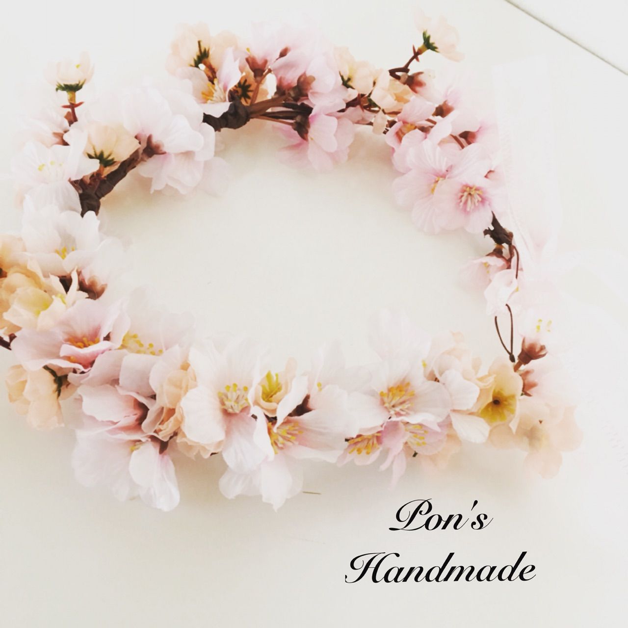 桜の花かんむり 花かんむり アクセサリー リース 料理 手作り大好きブログ