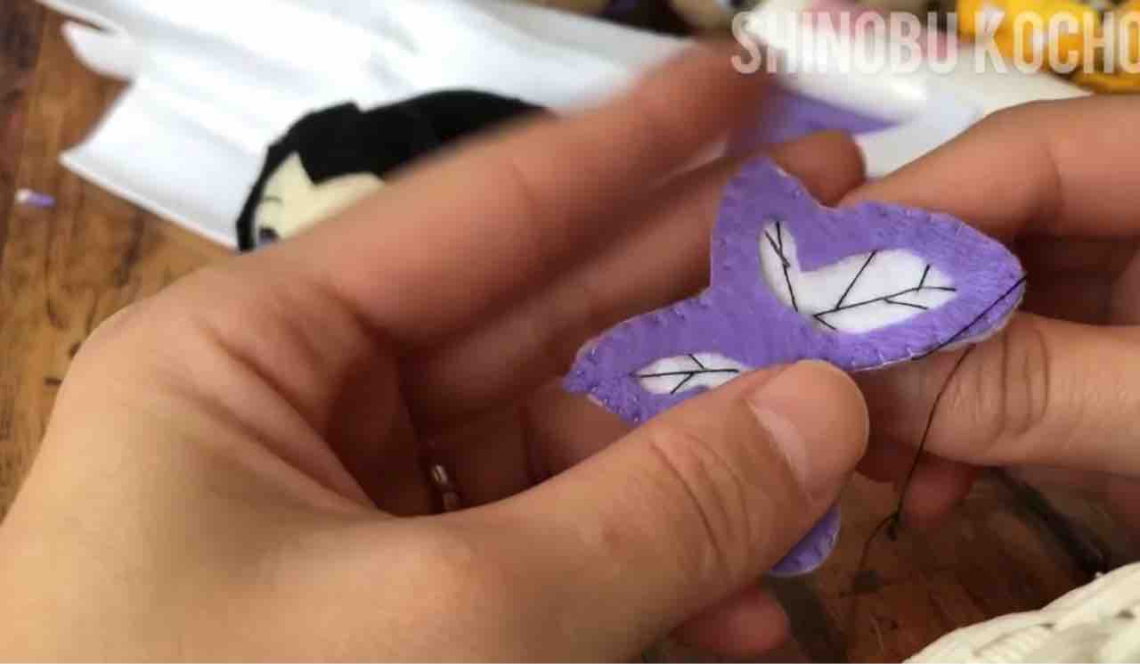 鬼滅の刃 胡蝶しのぶを勝手にツムツム風にしたら フェルトでキャラクターマスコットつくる人