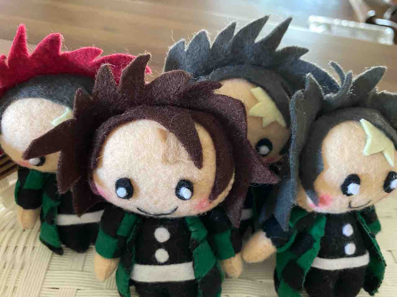 鬼滅の刃 竈門炭治郎のフェルトマスコット作り フェルトでキャラクターマスコットつくる人