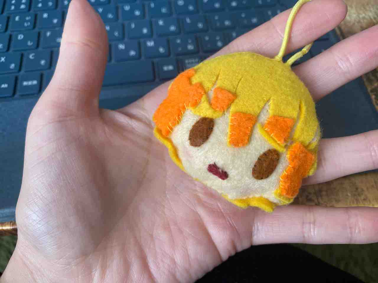 善逸を最新版の作り方に改良 キーホルダー フェルトでキャラクターマスコットつくる人 善逸を最新版の作り方に改良 キーホルダー フェルトでキャラクターマスコットつくる人