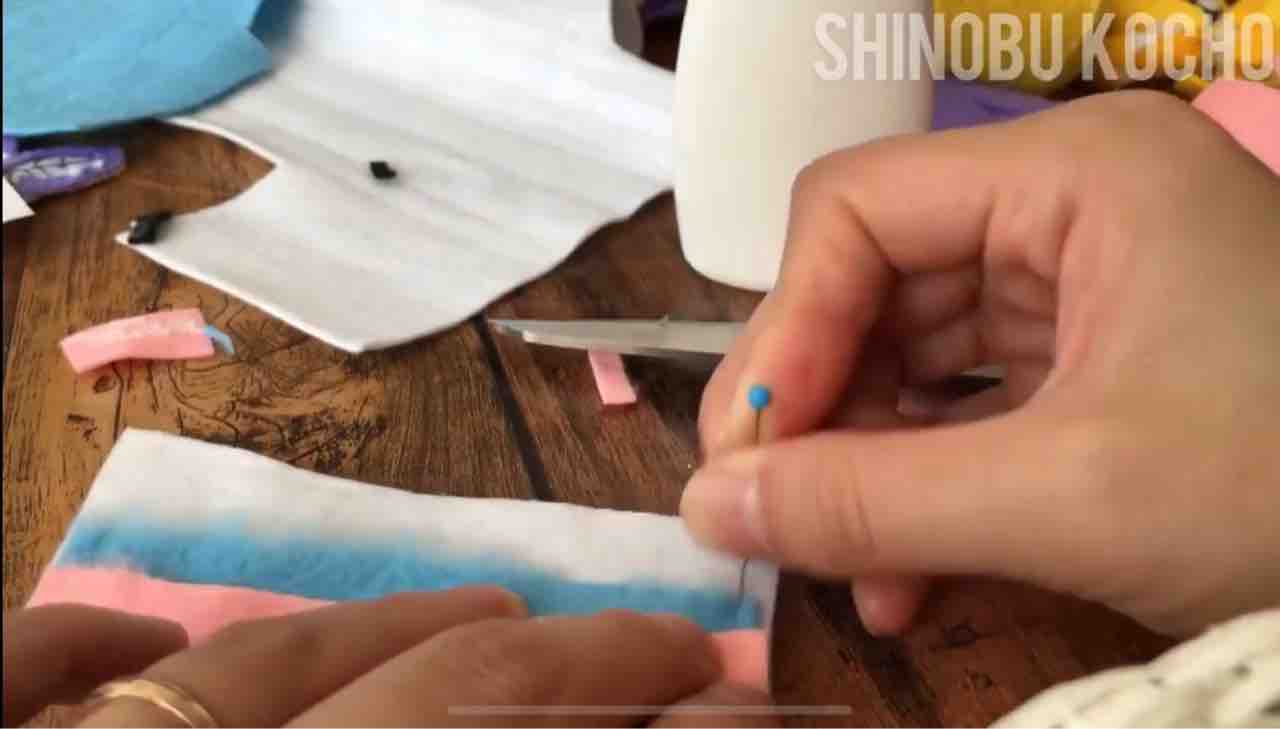 鬼滅の刃 胡蝶しのぶを勝手にツムツム風にしたら フェルトでキャラクターマスコットつくる人