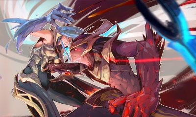 Dawnbringer-Riven-Vs-Nightbringer-Yasuo-by-穆也菌-