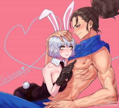 Sexy-Battle-Bunny-Riven-x-Yasuo-by-Anlustre-