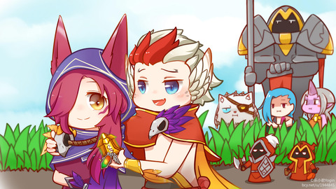 Chibi-Xayah-Rakan-Rengar-Jinx-Soraka-by-乐小君