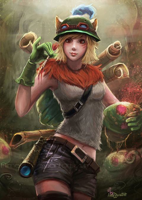 girl_teemo_fanart_by_aimedz-d8l2f0i