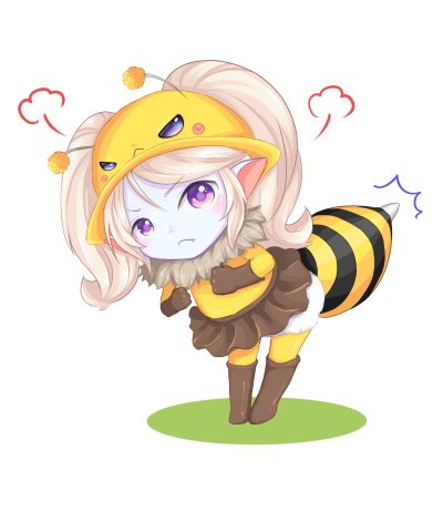 Bee-Poppy-by-めり-HD-Wallpaper