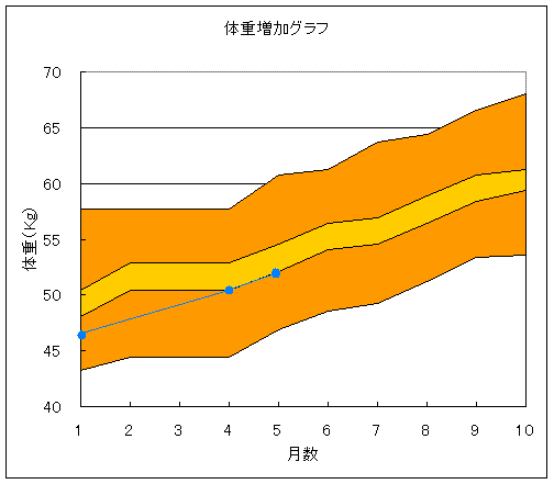 体重増加グラフつくりました 16w5d みんな違うから面白い Lovehonaの育児日記
