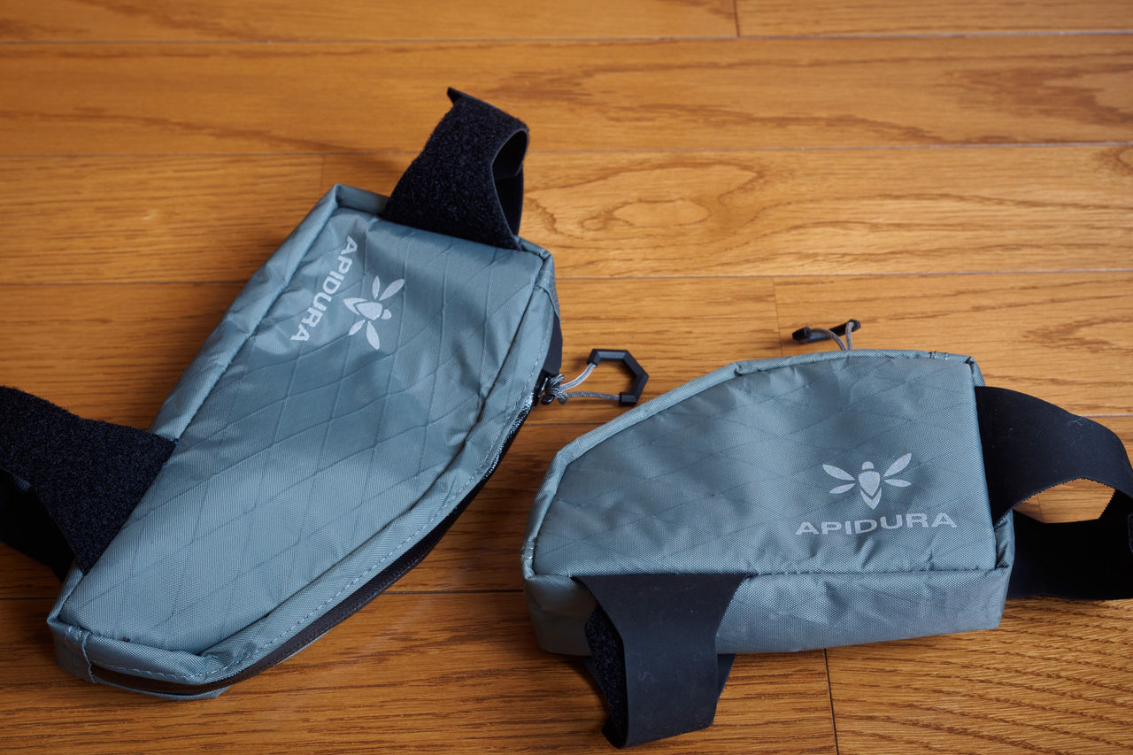 バイクパッキングギア 4 Apidura トップチューブバッグ 山に野に川に呑みに