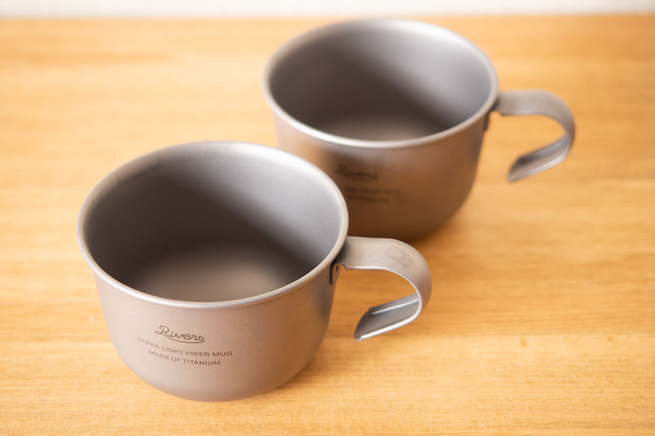 チタン製のコーヒーカップ [Rivers ウルトラライト ハイカーマグ S