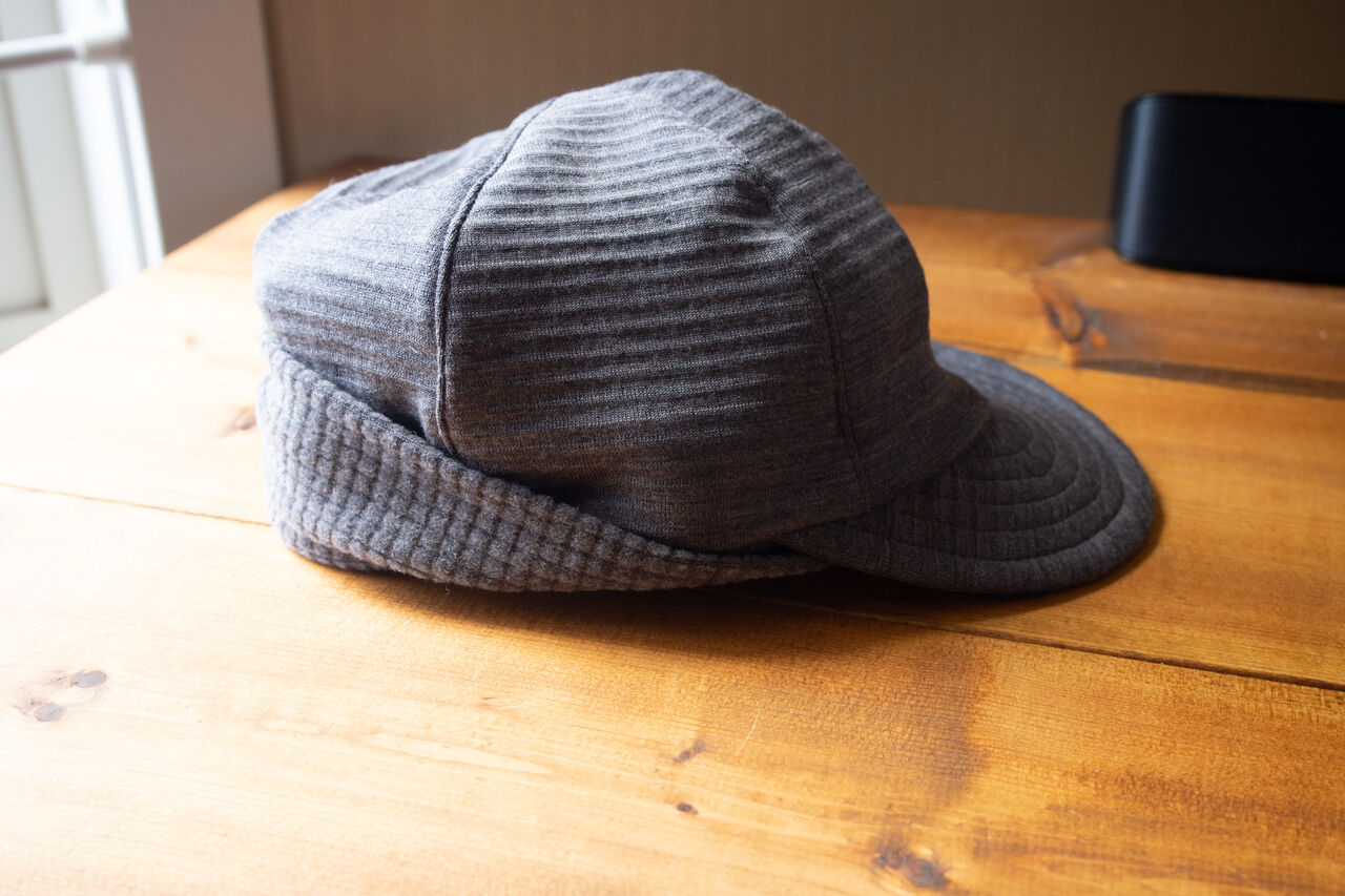RIDGE Grid Merino Earmuff Cap ネイビー Grid Merino Earmuff Cap