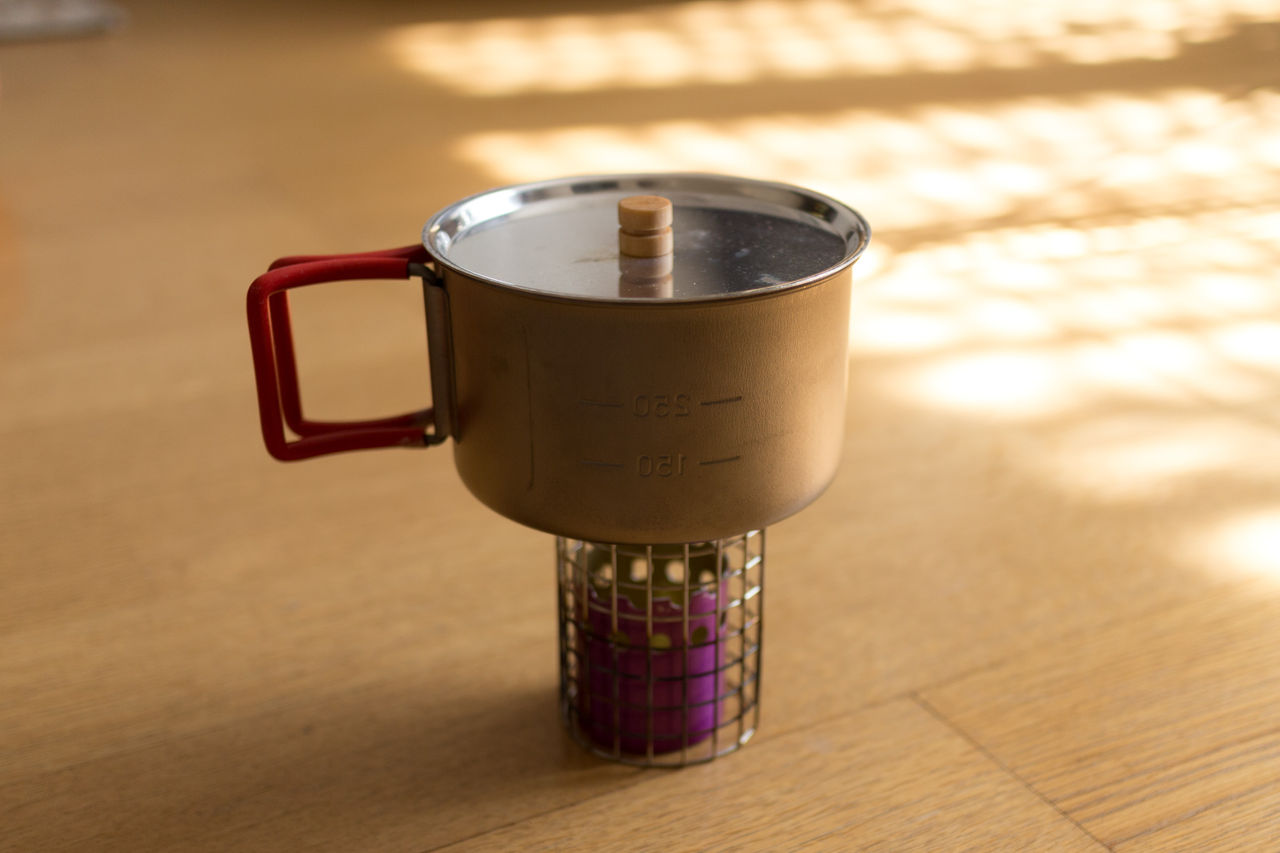 お一人様軽食セット♪ ～ EVERNEW チタンカップ400FD EBY265 : 山に野