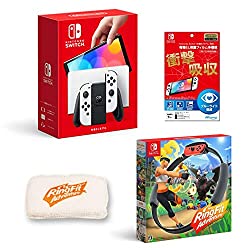 Nintendo Switch(有機ELモデル) Joy-Con(L)/(R) ホワイト+リングフィット アドベンチャー -Switch 他