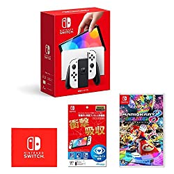 Nintendo Switch(有機ELモデル) Joy-Con(L)/(R) ホワイト+マリオカート8 デラックス - Switch 他