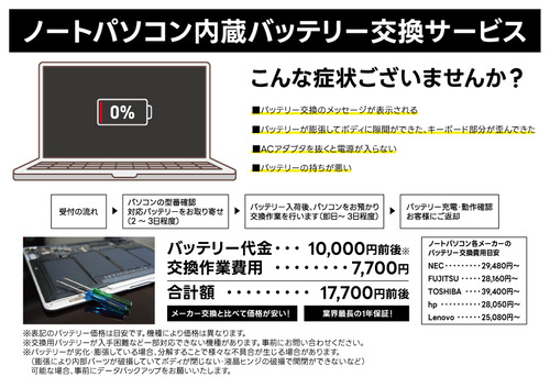 バッテリー交換サービス