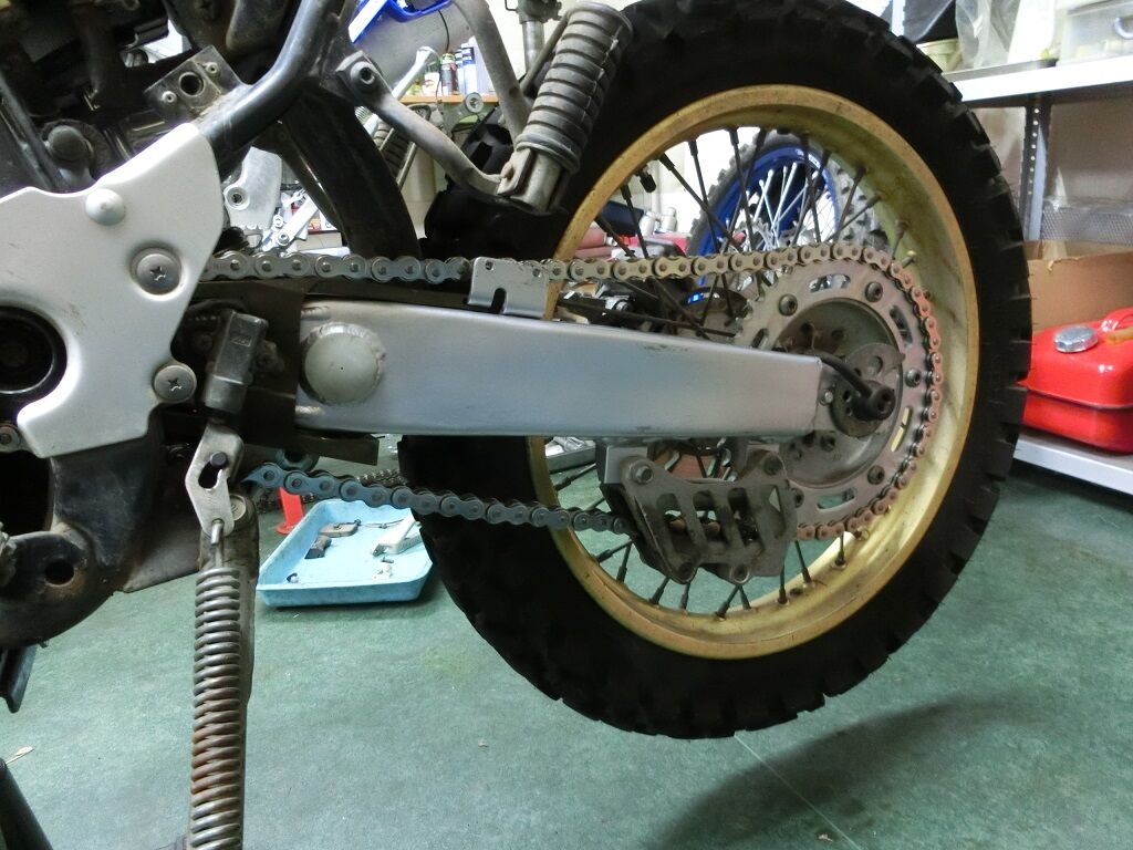 TT250Rスイングアーム装着 : バイク修理人生