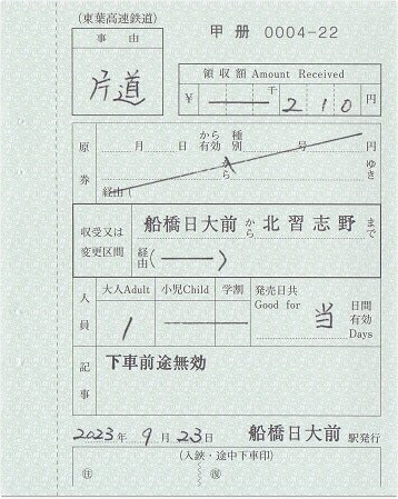 ファッション特集 東葉高速鉄道 船橋日大前 厚紙散歩 : 2（乗車券販売会2023） コレクション