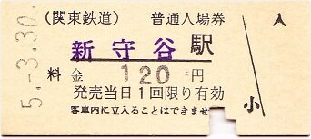 関東鉄道常総線 新守谷 : 厚紙散歩