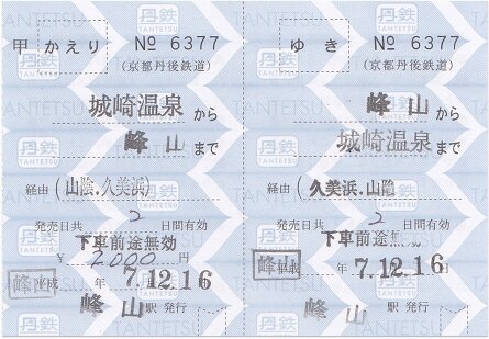 京都丹後鉄道宮豊線 峰山 2 : 厚紙散歩
