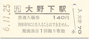 鹿児島本線 大野下 : 厚紙散歩