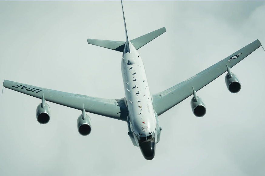 アメリカ空軍 ネブラスカ州 オファット基地 343偵察飛行隊RC-135V U.S. RC-135 Surveillance Jet Has Flown Unprecedented Mission Over