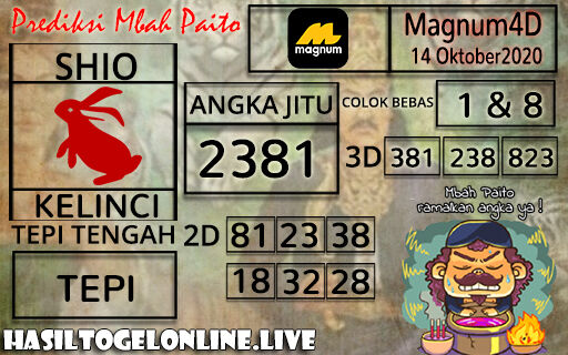 Prediksi Togel Magnum4d Rabu 14 Oktober 2020 Prediksitogelのblog