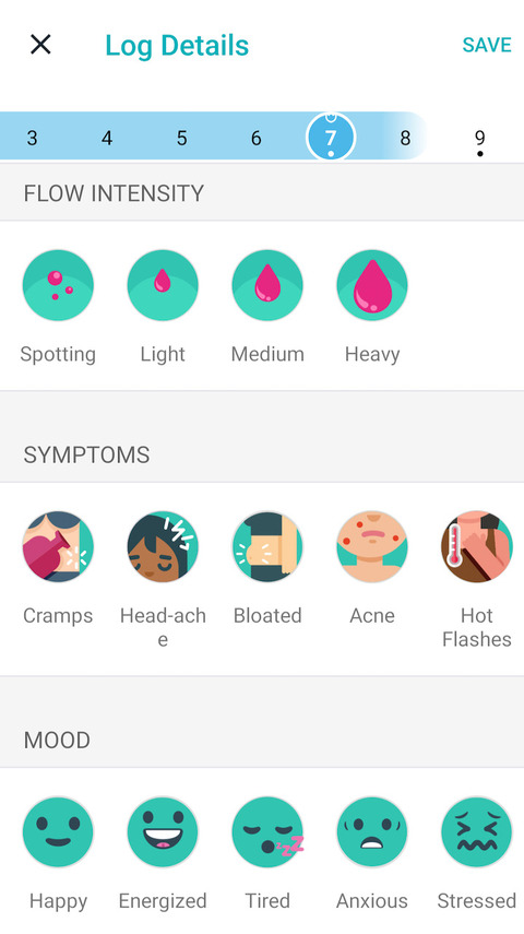 Fitbit Menstrual Health Screen - log1