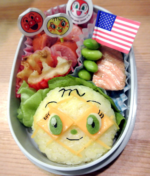 メロンパンナちゃん キャラ弁 ニュートンとアインシュタイン