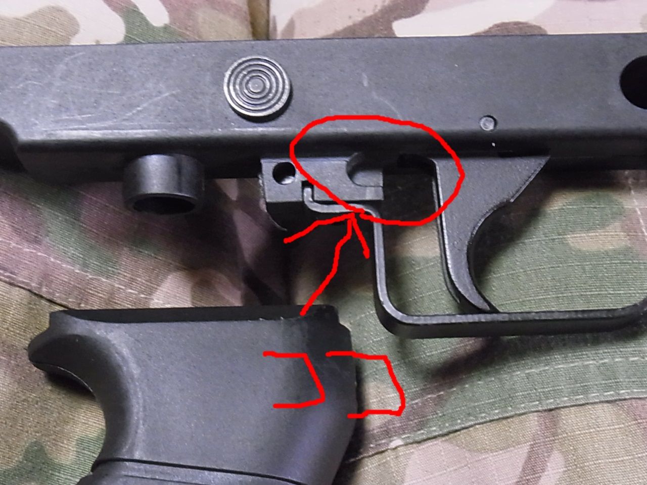 A K M249 Mk1 簡易トリガー連動 りぅまるのにっき ﾂｳﾞｧｲ