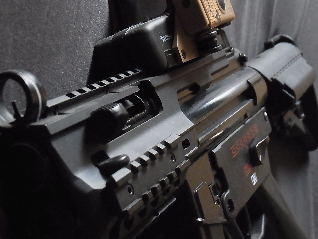 東京マルイ製 ＭＰ５系、Ｇ３系共用 金属製ハイマウント　スコープ付 東京マルイ製 MP5系、G3系共用 金属製ハイマウントベース