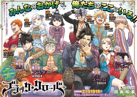 ブラッククローバーって話題にならなすぎて逆にすごいな なんなん アニメ漫画ゲームまとめ