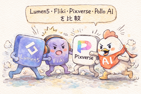 Lumen5・Fliki・Pixverse・Pollo AIを比較