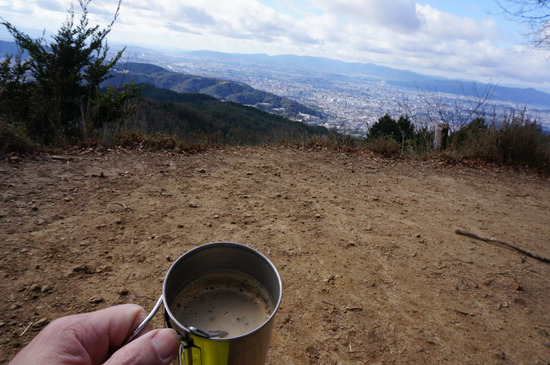 頂上でコーヒー