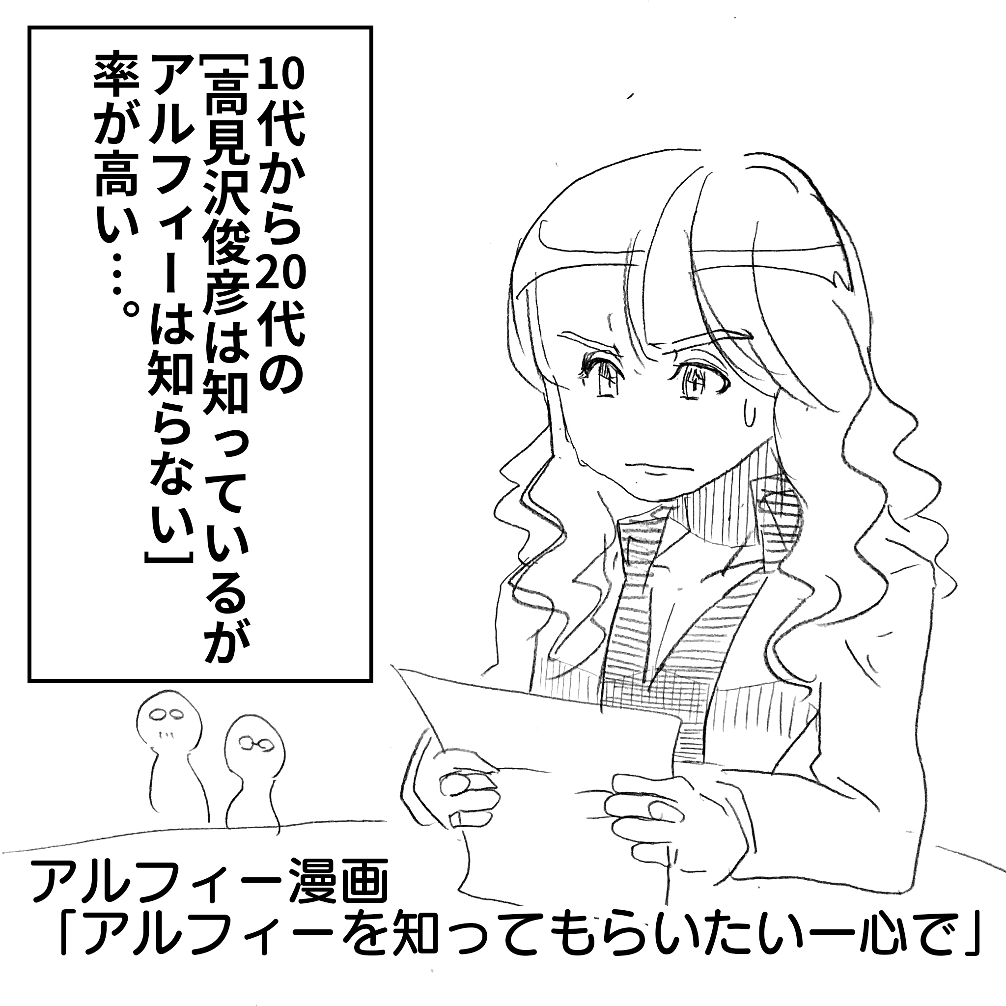 アルフィーと高見沢さんの認知度1