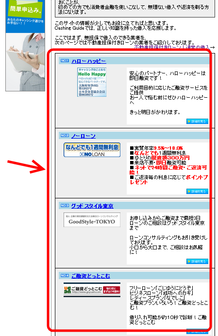消費者金融比較　キャッシングガイド