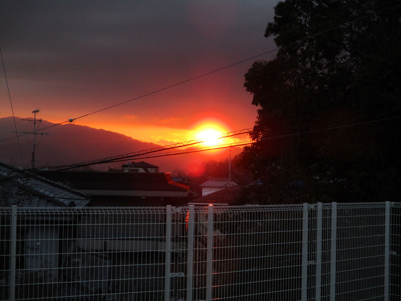 夕日が綺麗でした はっぴーらいふ池田五月山
