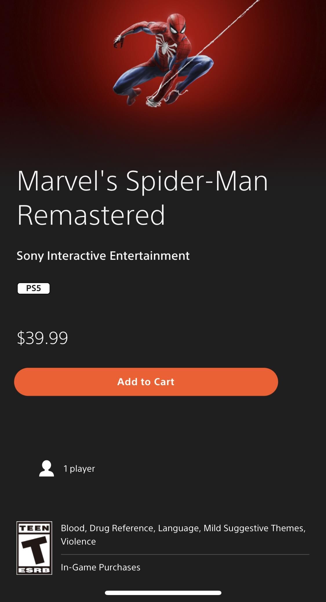 朗報 Ps5 スパイダーマン リマスター 単体でpsストア配信 日本もそろそろ来るかな ゲームかなー