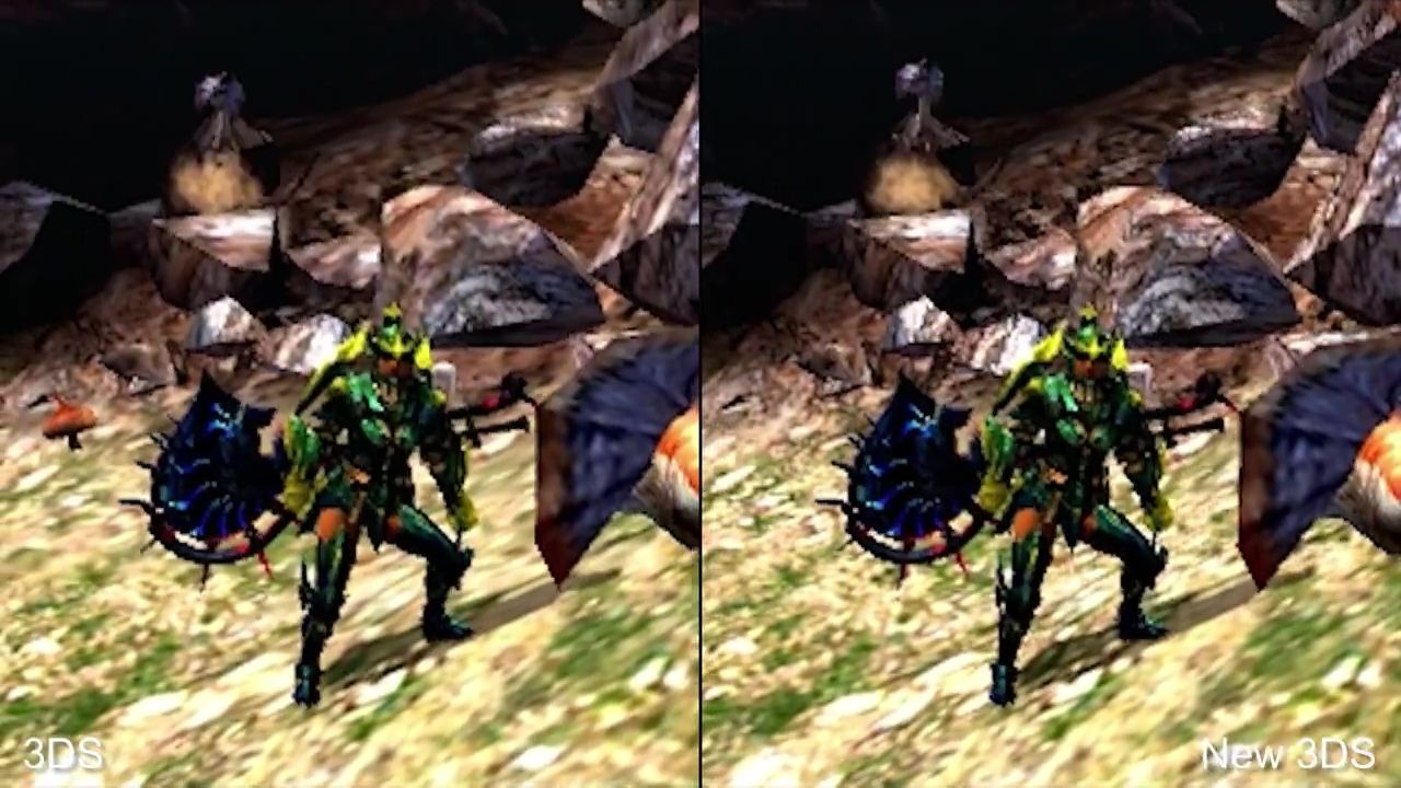 モンスターハンター 4g 3dsとnew3dsの比較映像が公開 グラフィック向上 フレームレートが段違い ゲームかなー モンスターハンター 4g 3dsとnew3dsの比較映像が公開 グラフィック向上 フレームレートが段違い ゲームかなー