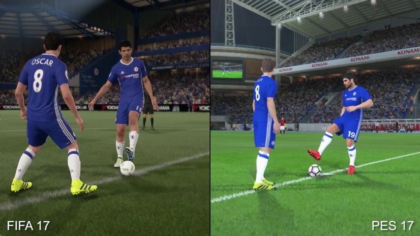 どちらがリアル Fifa17 Vs ウイイレ17 グラフィック対決 ゲームかなー