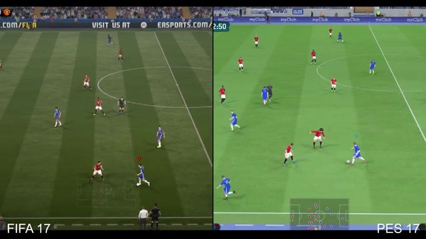 どちらがリアル Fifa17 Vs ウイイレ17 グラフィック対決 ゲームかなー