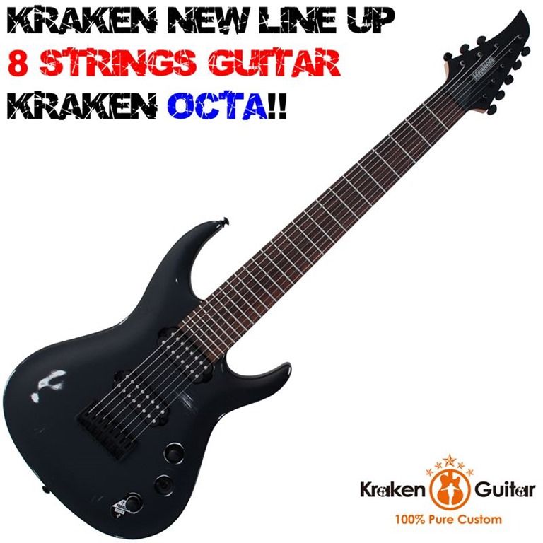 Kraken Custom Guitarsの8弦ギター》 : アキラのMETAL MANIACS.