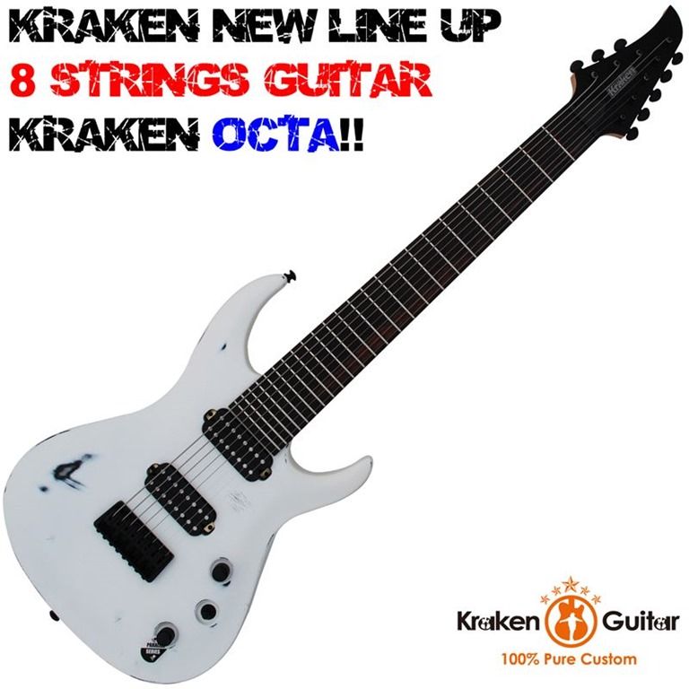 Kraken Custom Guitarsの8弦ギター》 : アキラのMETAL MANIACS.