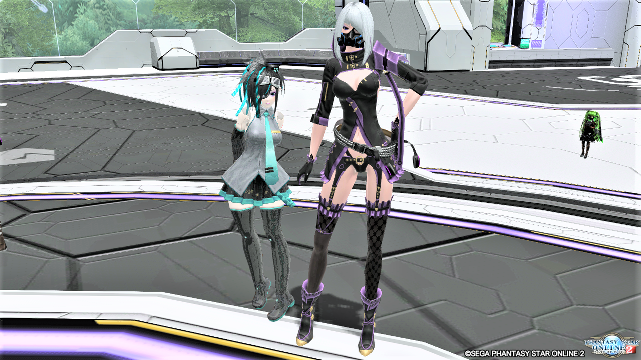 Pso2 Arksコーディネート部 Pso2 コスチューム３種類でサイバーパンク集会