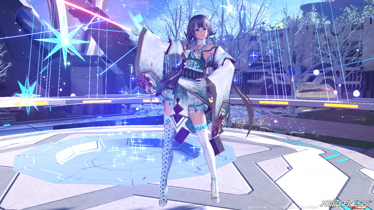 《PSO2･NGS》ARKSコーディネート部｡:《PSO2》♡煌蝶[Ou]＋ブライド[Ba]のコーデ