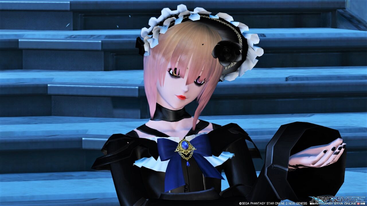 《PSO2･NGS》ARKSコーディネート部｡:《PSO2》★エグザムM[Ou]＋ルーサー[Ba]のゴスロリ風コーデ