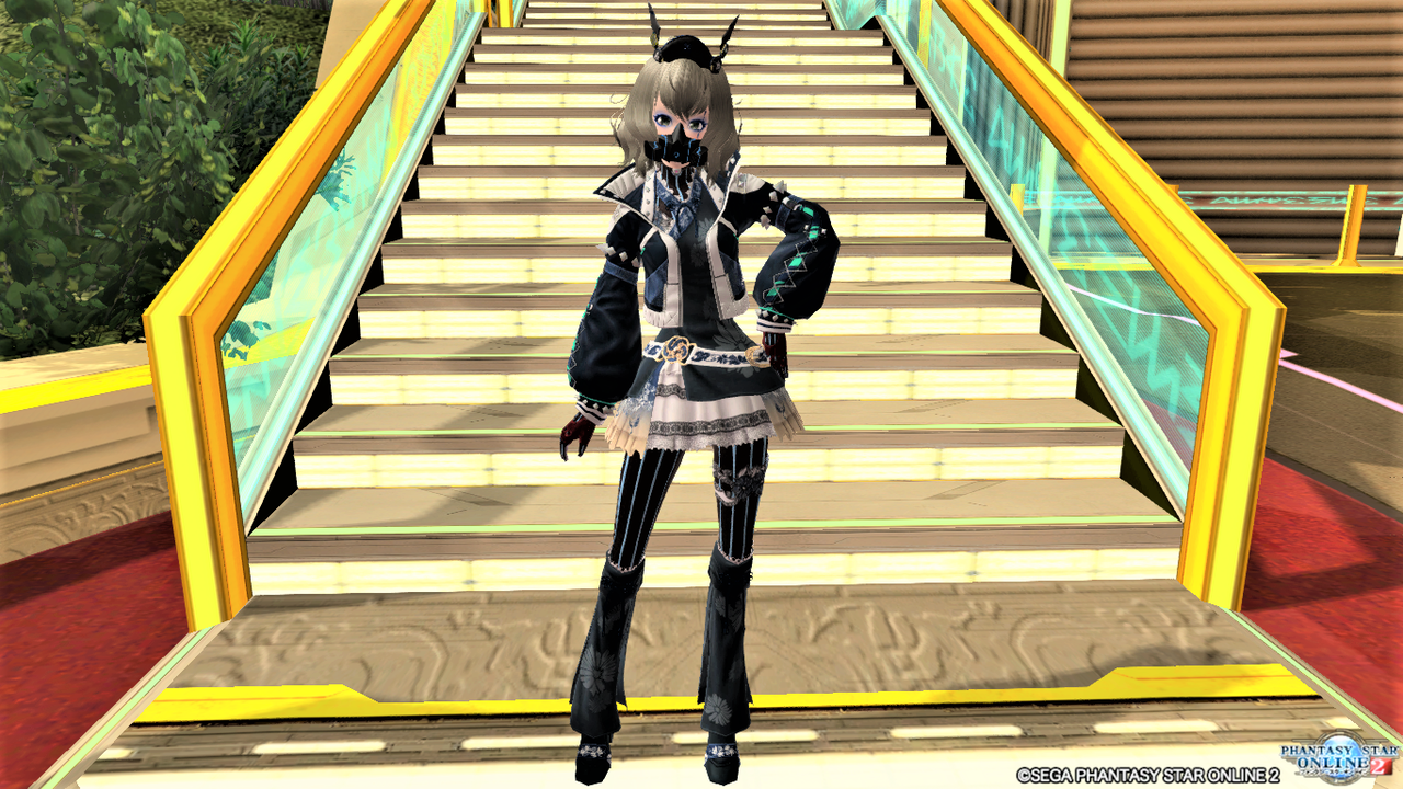 Pso2 Arksコーディネート部 Pso2 ブレイク ｏｕ 和風ワンショル ｂａ でサイバー風コーデ