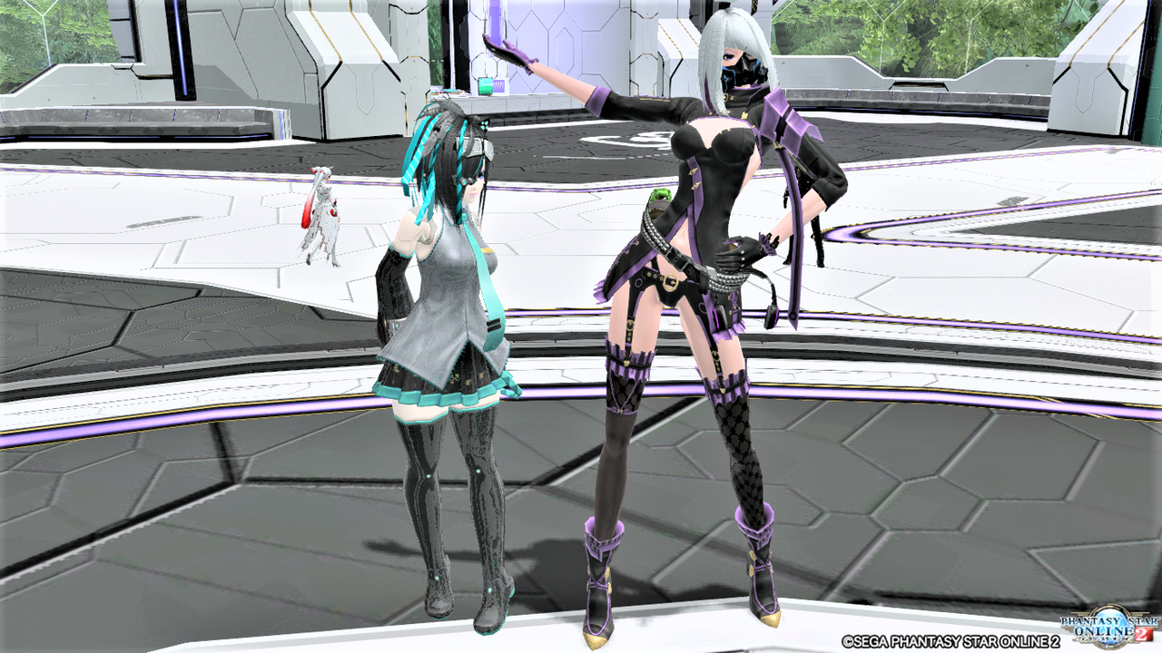 Pso2 Arksコーディネート部 Pso2 コスチューム３種類でサイバーパンク集会